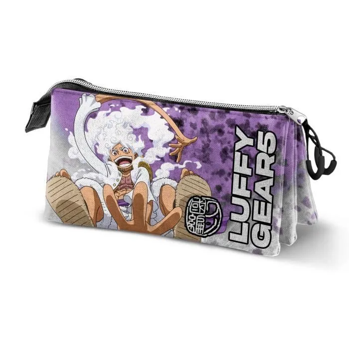 Trousse Triple - One Piece Luffy Gear 5 - Lilas- Taille Unique-0
