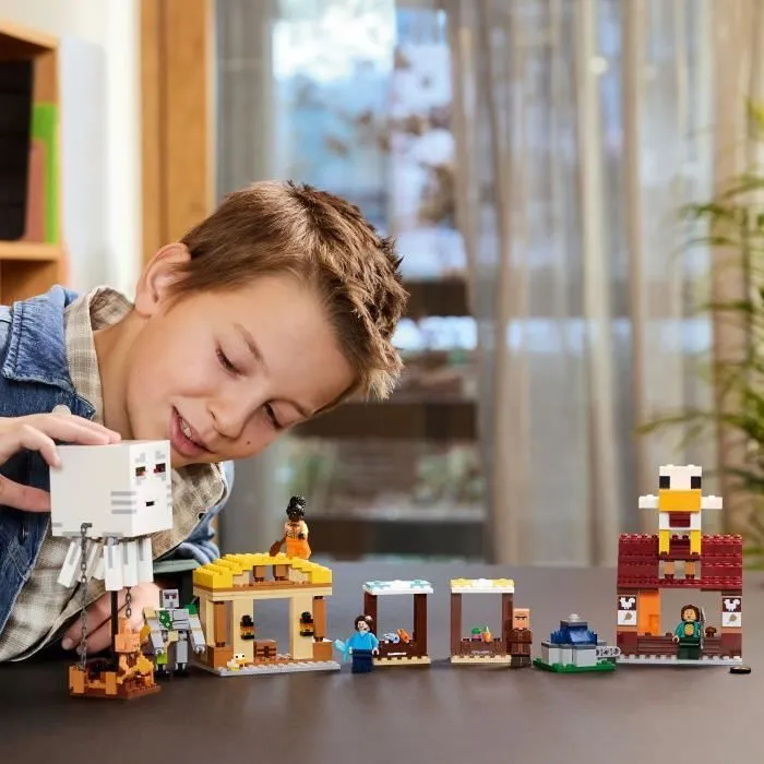 LEGO Minecraft 21273 Les Ghasts à l’Attaque du Village - Jeu pour garçon dès 10 ans-4