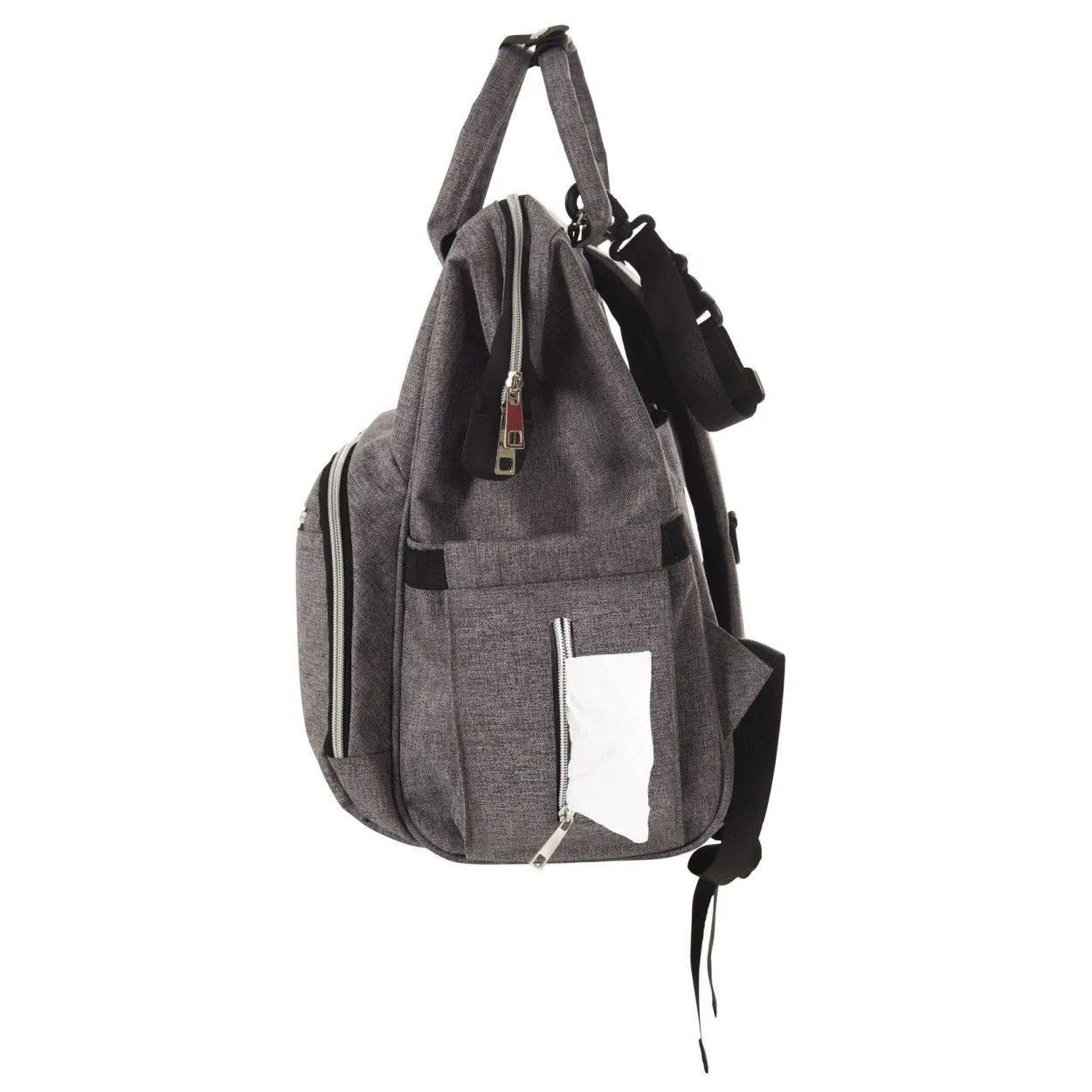 Sac à Langer Bébé TINEO - Grande Capacité - Matelas à Langer - 1 Poche Isotherme - Attaches Poussette - Poche Lingettes - 26x40x18cm-2