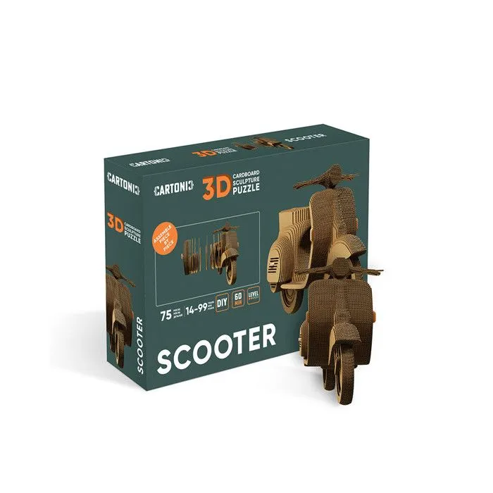 Puzzle 3D Scooter - Cartonic - Naturel --2
