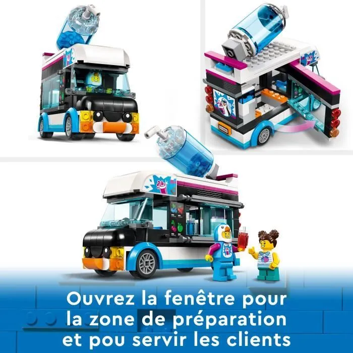 LEGO® City 60384 Le Camion à Granités du Pingouin, Jouet Camion Enfants 5 Ans, avec Figurines-4