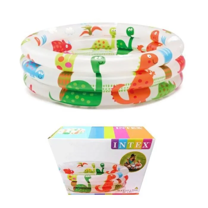 Piscine gonflable - INTEX - Pataugette dino - Pour bébés et jeunes enfants - Diamètre 61 cm-0