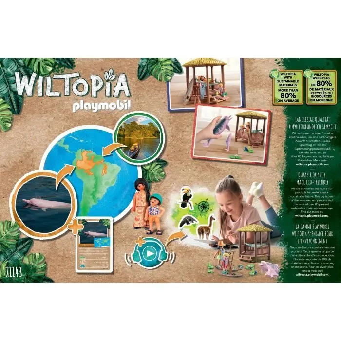 PLAYMOBIL - 71143 - Wiltopia - Paddles et dauphins roses-4
