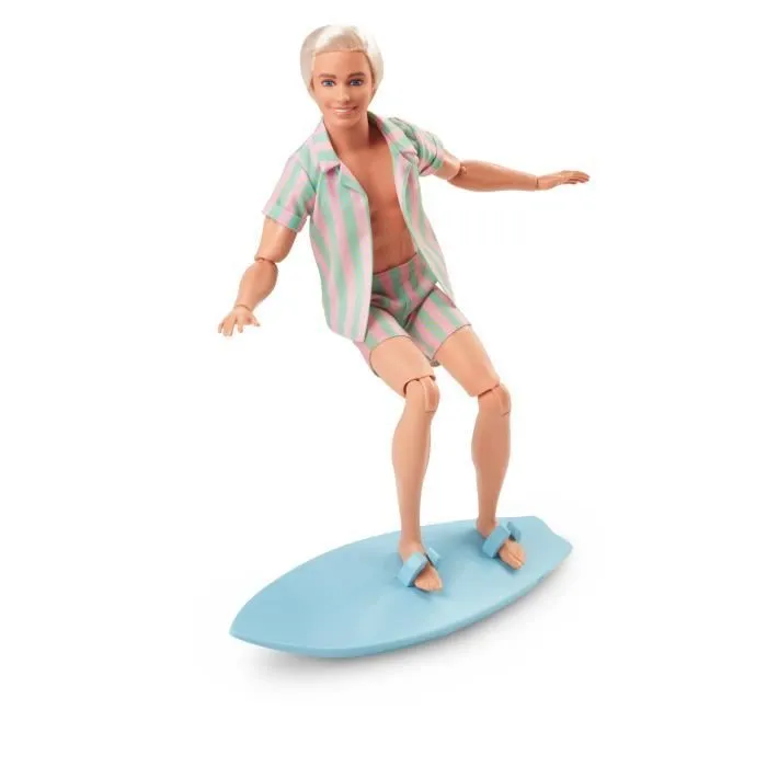 Barbie Le Film-Poupée Ken® avec ensemble de plage rayé à collectionner HPJ97-6