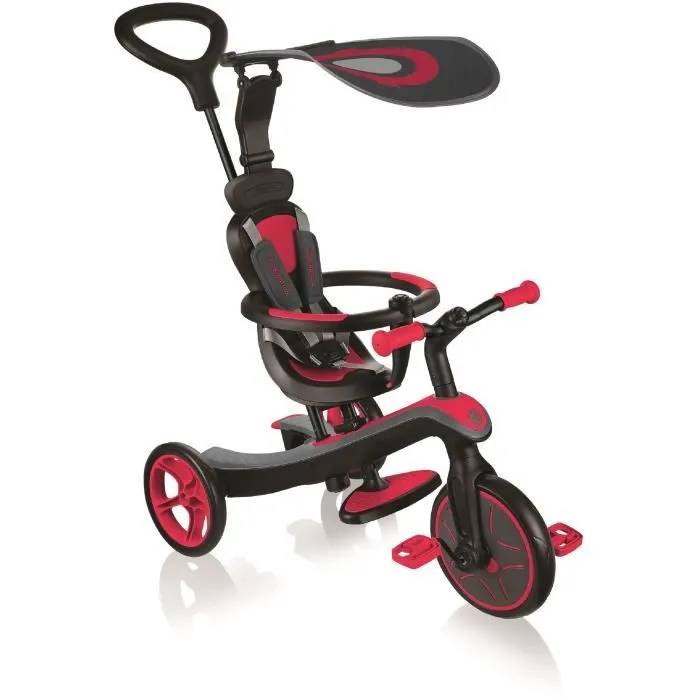 Tricycle 4 en 1 - GLOBBER - Rouge - Bébé - 10 mois à 5 ans-0