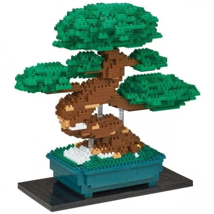 [KAWADA]NB039 Nanoblock Bonsai Pine Deluxe Edition NB-039 FORME A TRIER FORME A AGENCER BOITE A FORME PYRAMIDE-GIGOGNE-1