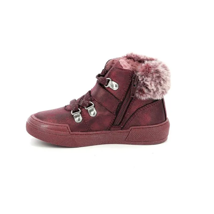 Boots - Mod 8 - Arisnow - Bordeaux métallisé - Synthétique - Zip-3