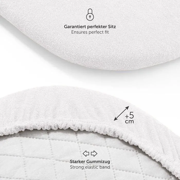 Laleni Tissu Eponge - Drap Housse 50x89 cm - Lot de 1 - pour Lit Bebe - Drap Housse Absorbant - Certifie Oeko-Tex 100 - Blanc-2