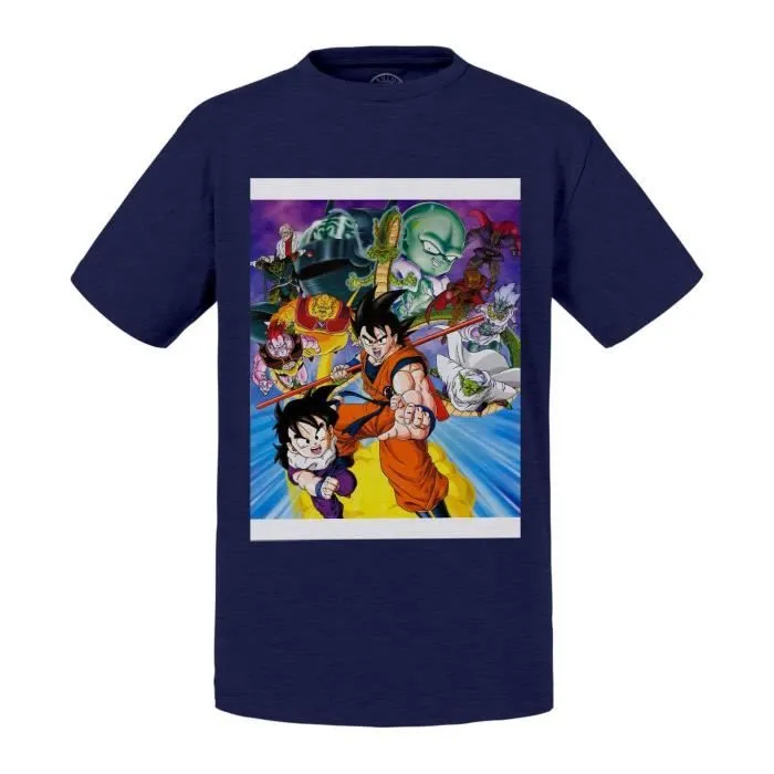 T-shirt Enfant Bleu Dragon Ball Z Garlic Jr. Manga Anime Japon-0