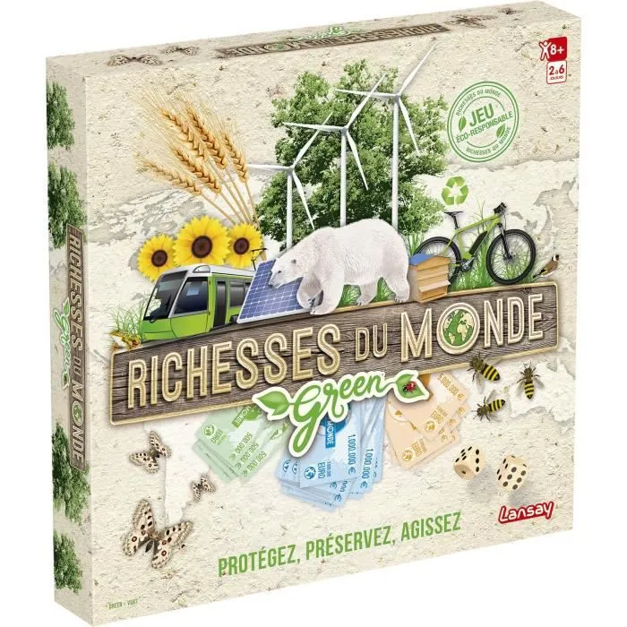 LANSAY - RICHESSES DU MONDE GREEN - Jeu de société - 2 à 6 joueurs - Dès 8 ans-0