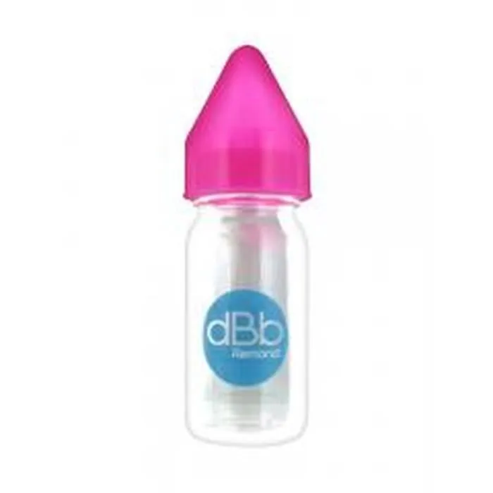 dBb Remond Biberon Jus de Fruit Régul'Air Verre Rose Translucide 110ml-0