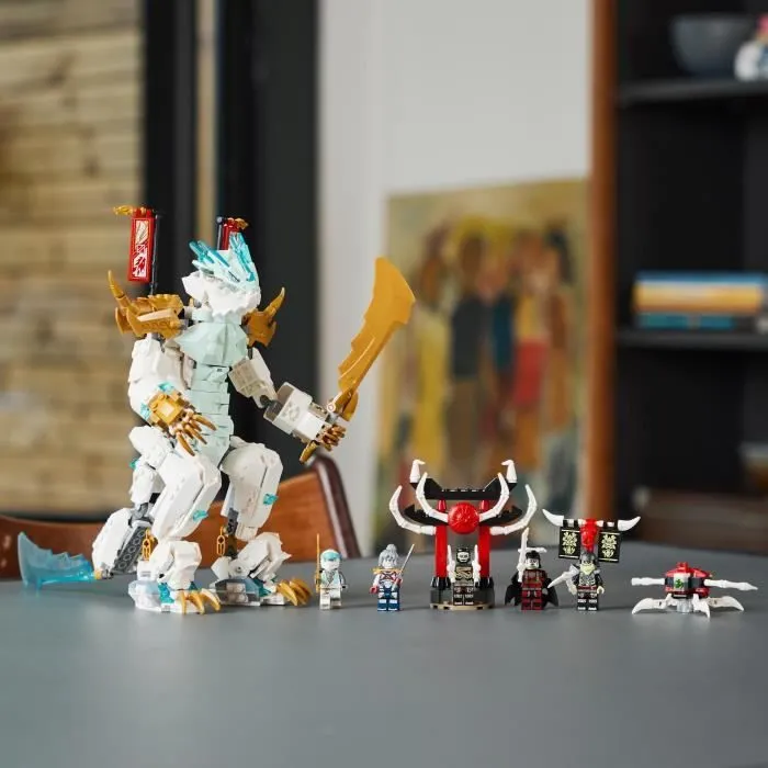 LEGO® NINJAGO 71786 La Créature Dragon de Glace de Zane, Jouet 2-en-1, Figurine de Dragon et Minifigurines-4