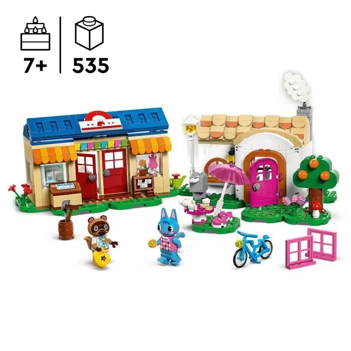 LEGO Animal Crossing 77050 Boutique Nook et Maison de Rosie, Set de Construction Créatif-1