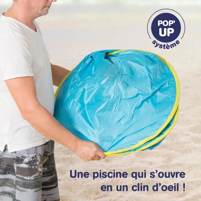 LUDI Tente de plage et piscine pour bébé - en tissu avec protection UV 50 - dès 10 mois-1
