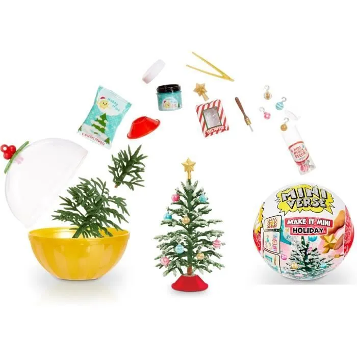 MGA Miniverse - Noël - Jeu Créatif - Série Diner - Loisirs créatif et décoratif en résine - Non Comestible - 8 ans et plus - Aléatoi-0
