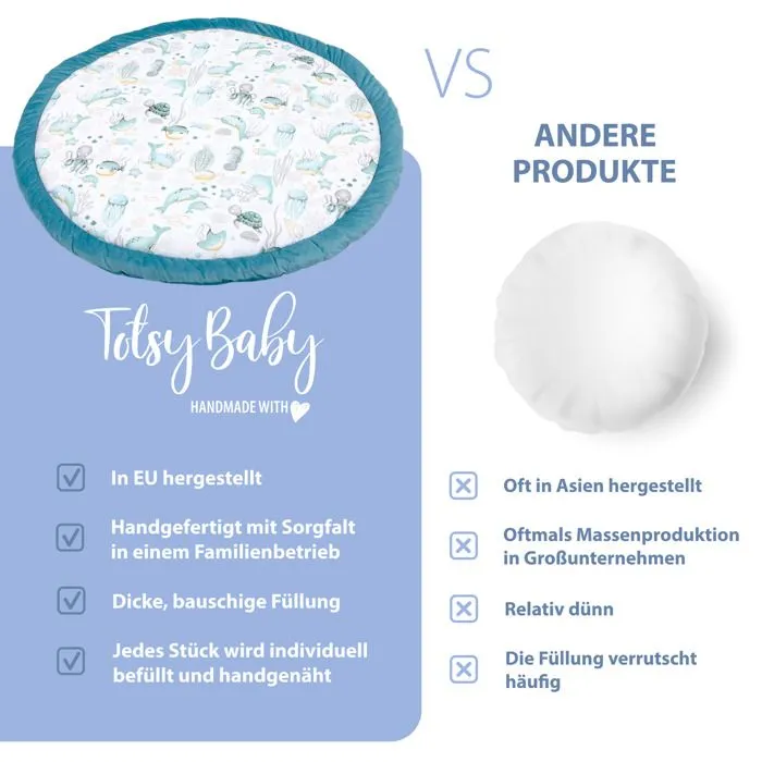 Coussin de sol pour enfant - TOTSY BABY - Animaux aquatiques - 100 cm - Confortable et isolant-1