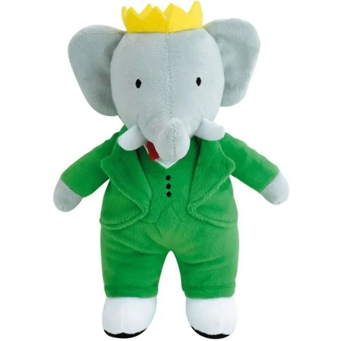 Babar Peluche Éléphant +/- 20 cm - JEMINI - Représentation parfaite du roi des éléphants.-2