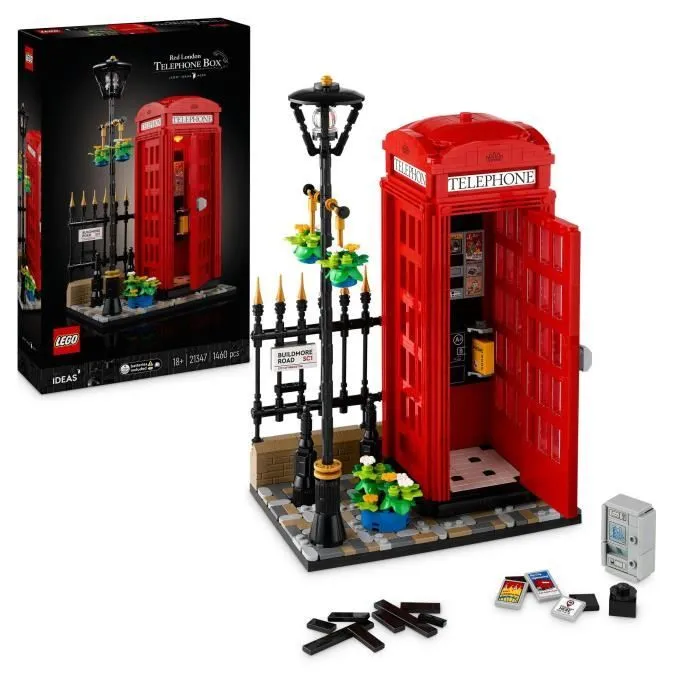 LEGO® Ideas 21347 Cabine Téléphonique Londonienne Décoration Maison pour les Anglophiles-0