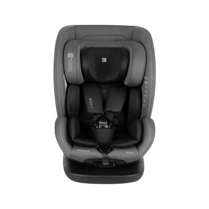 Kikkaboo Siège enfant i-View i-Size (40-150cm) Isofix Rotation à 360 degrés [gris clair]-3