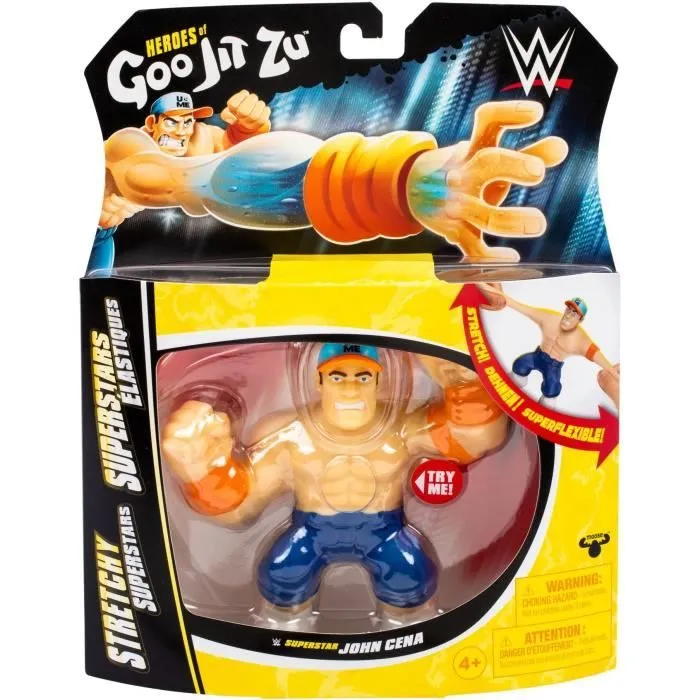 Figurine extensible - GOO JIT ZU WWE - John Cena - 11 cm - Texture élastique - Extensible 3x-4