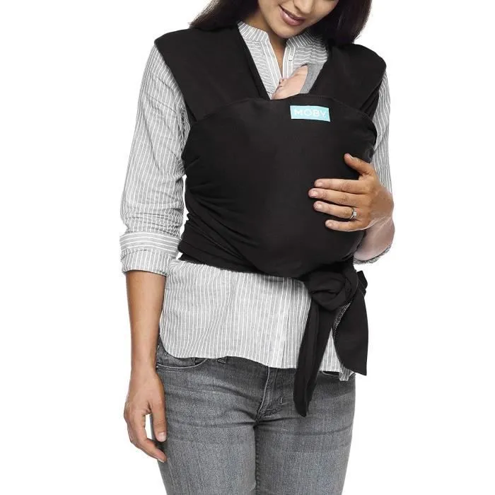 Moby Porte-bébé pour nouveau-nés et jeunes bébés Écharpe de portage souple, idéal pour porter et allaiter son