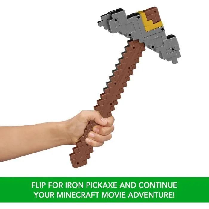 Minecraft Épée et Pioche 2 en 1, accessoire inspiré de "Minecraft : Le Film", JFR72 Mattel, jeu de rôle-4