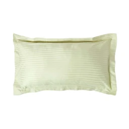 Taie d'oreiller rectangulaire coton égyptien 330 fils coloris vert sauge 50 x 90 cm-0