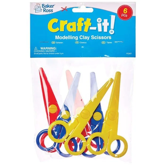 Jeu de pate a modeler Baker ross - FC937 - Ciseau Pate a Modeler - Lot de 6, Loisirs Creatifs pour Enfants ()-3