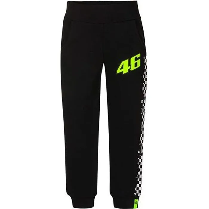 Pantalon Jogging Enfant - RACE VR46 Officiel MotoGP Valentino Rossi - Noir - Multisport - Indoor-0