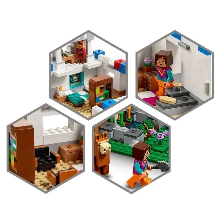 LEGO 21188 Minecraft Le Village Lama, Jouet de Maison, avec Figurines Animaux, Mobs Minecraft et Épée, Cadeau Enfants 9 Ans-3