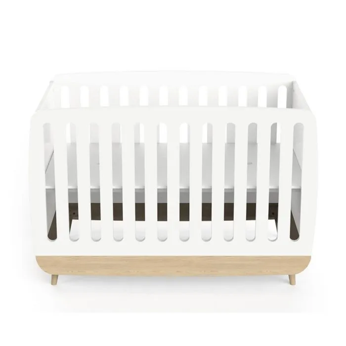 Créez un nid de sommeil sûr et élégant pour votre petit avec le lit pour bébé de la série Firmiana. Le design blanc ajoute une to...-3