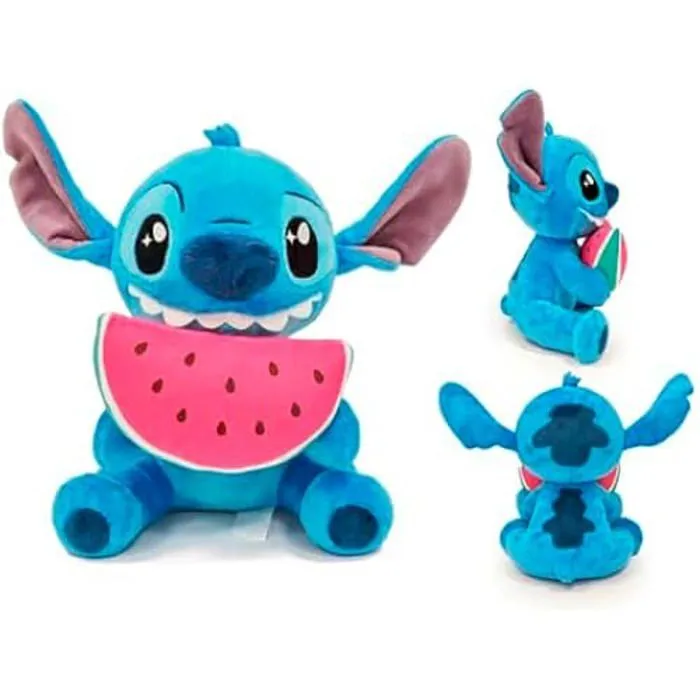 Peluche - DISNEY - Stitch - 25 cm - Avec pastèque - 100% Originale - Pour tous les âges-0