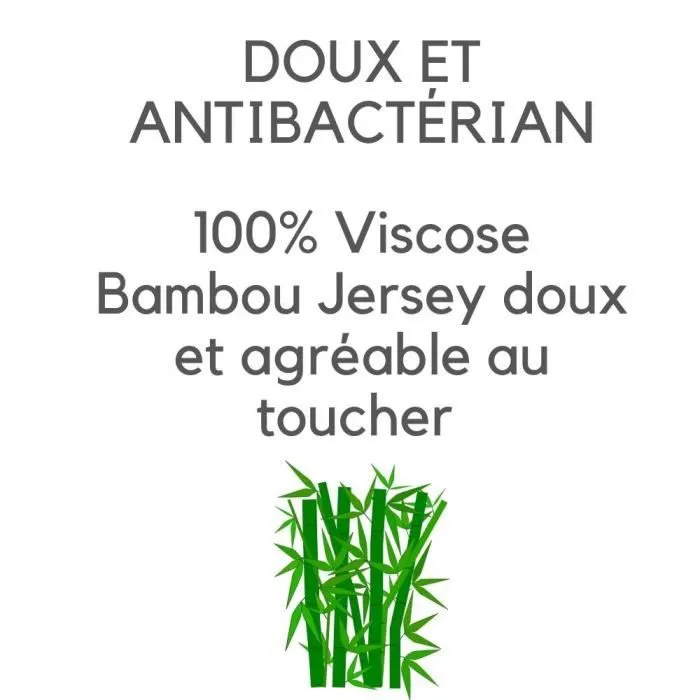 Drap housse - Easy Dort - 90x140 cm - Bambou Hypoallergénique - Bleu Ciel - Confortable-2