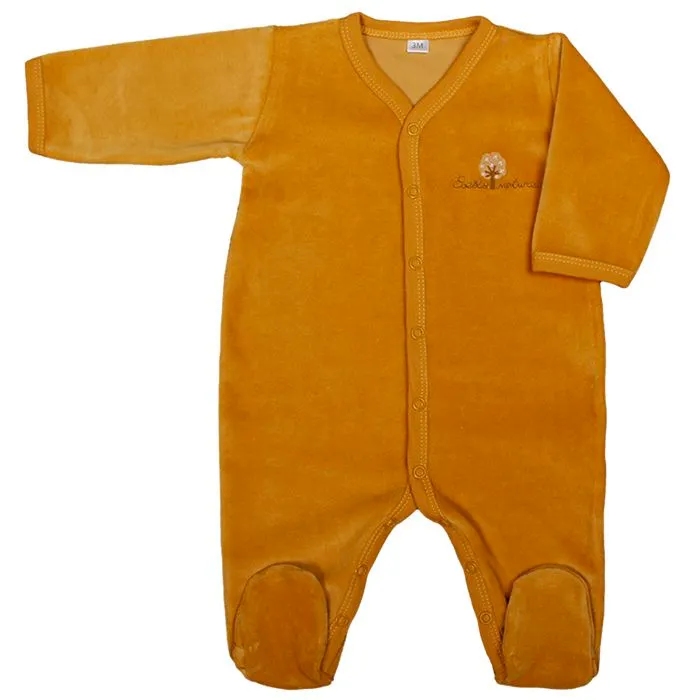 Pyjama velours Coton bio Ambre - Éveil et Nature-0