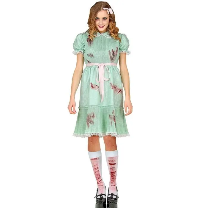 Déguisement poupée tueuse - Femme - M - Robe, Ceinture, Chaussettes - Adulte - Naissance-0