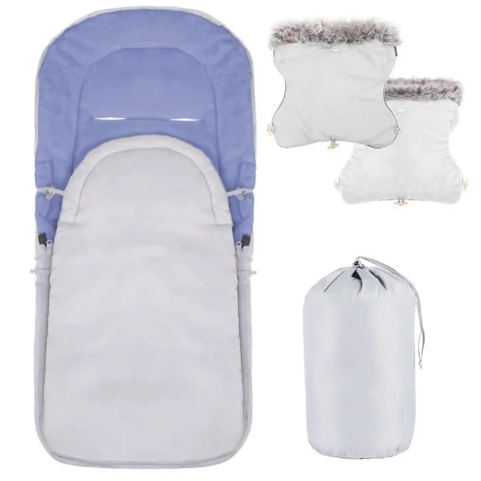 SPRINGOS® Chancelière universelle pour poussette, housse de siège de bébé, sac de couchage,chaude, couvre-jambe avec moufle-0
