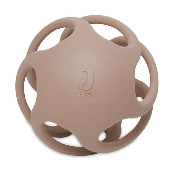 Anneau de dentition Balle Silicone Silicone Biscuit - Jollein - Bébé-0