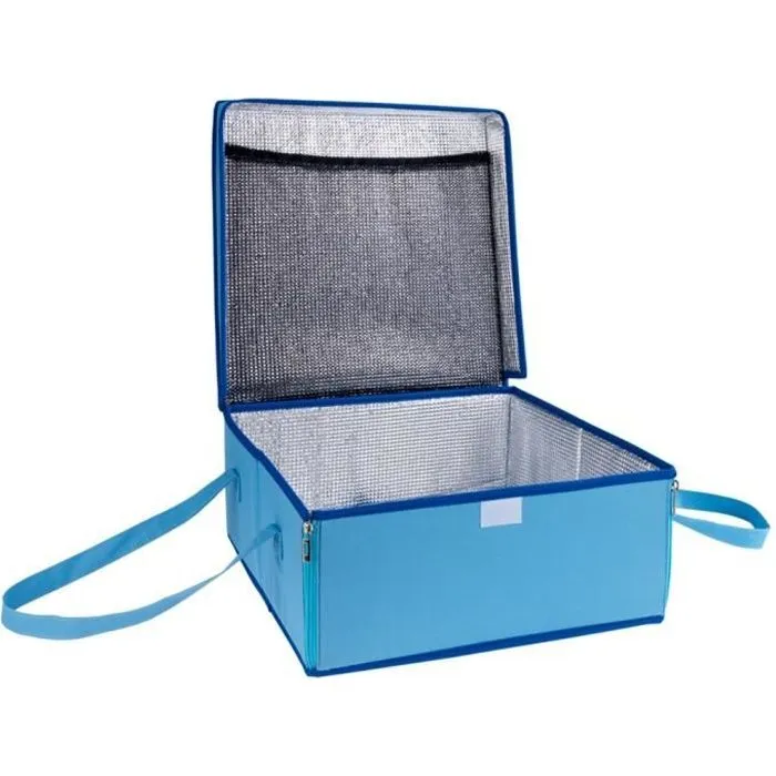 Sac de transport isotherme - Non spécifié - 38 x 17 x 38 cm - Couleur bleue - Sac fiable pour aliments sensibles-0