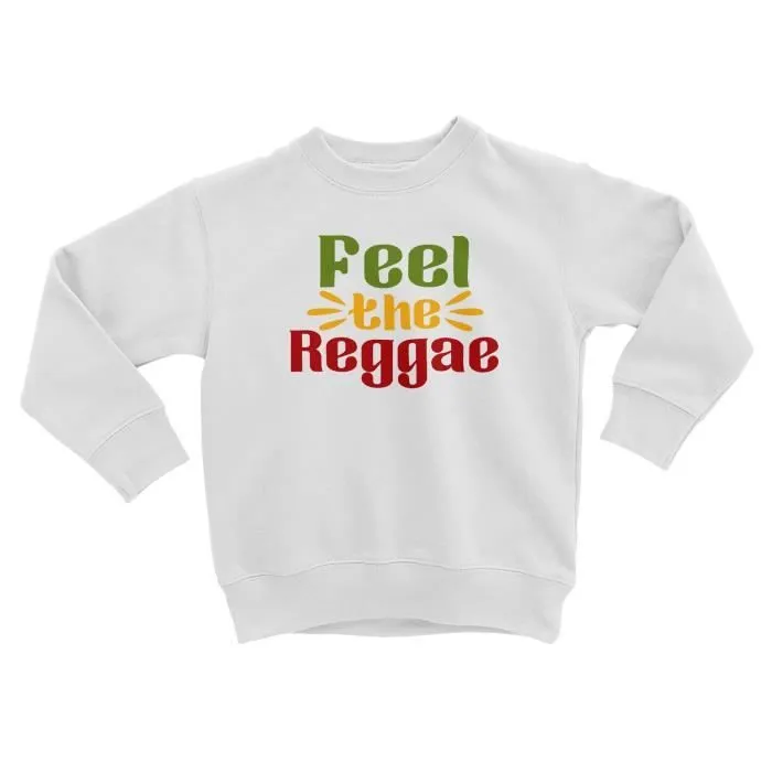 Sweatshirt Enfant Feel the Reggae Musique Musicien Instrument Rasta-0