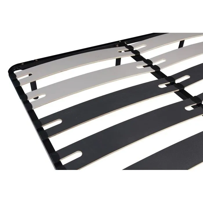 patrick - Solide et Confortable Sommier Cadre a lattes Pieds 140x190 x 29 cm en Metal - 2 x 9 Larges Lattes de-3