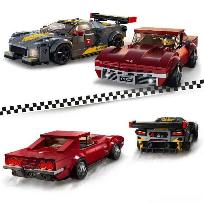LEGO® 76903 Speed Champions Chevrolet Corvette C8.R Race Car et 1969 CC jouet voiture de course pour enfant-2