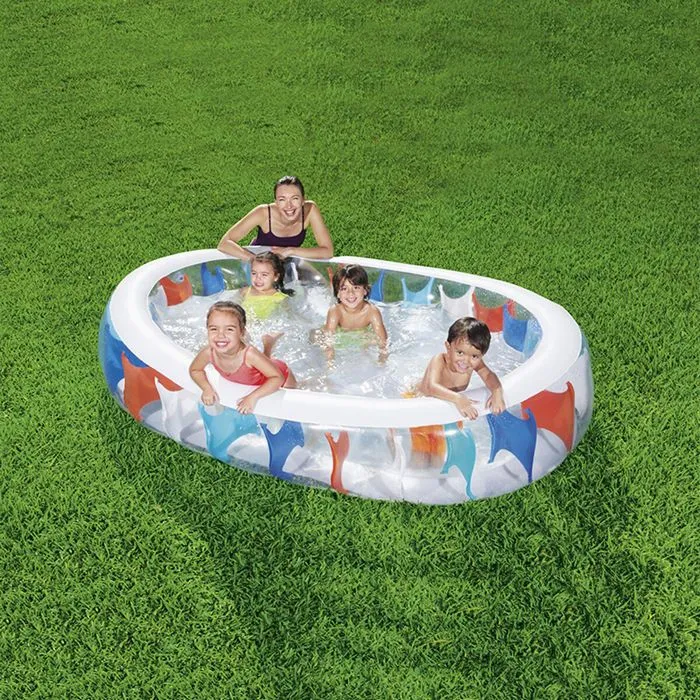 Piscine Gonflable pour Enfants - BESTWAY - Elíptica - Ovale - Vinyle résistant testé - Bleu-3