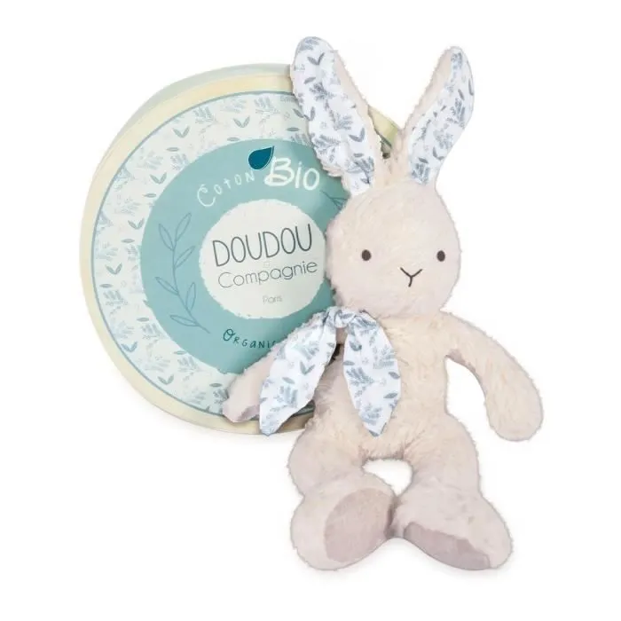 Peluche Lapin Blanc en coton Bio - DOUDOU ET COMPAGNIE - Plush - A partir de 0 mois - Mixte-0