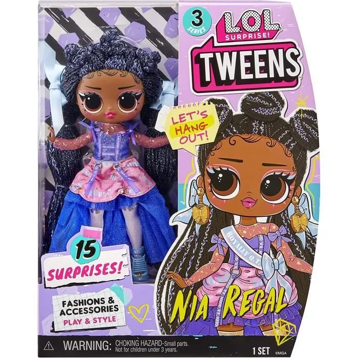 Poupée Mannequin L.O.L. Surprise - Tweens Série 3 - Nia Regal - 17cm - Bleu-3