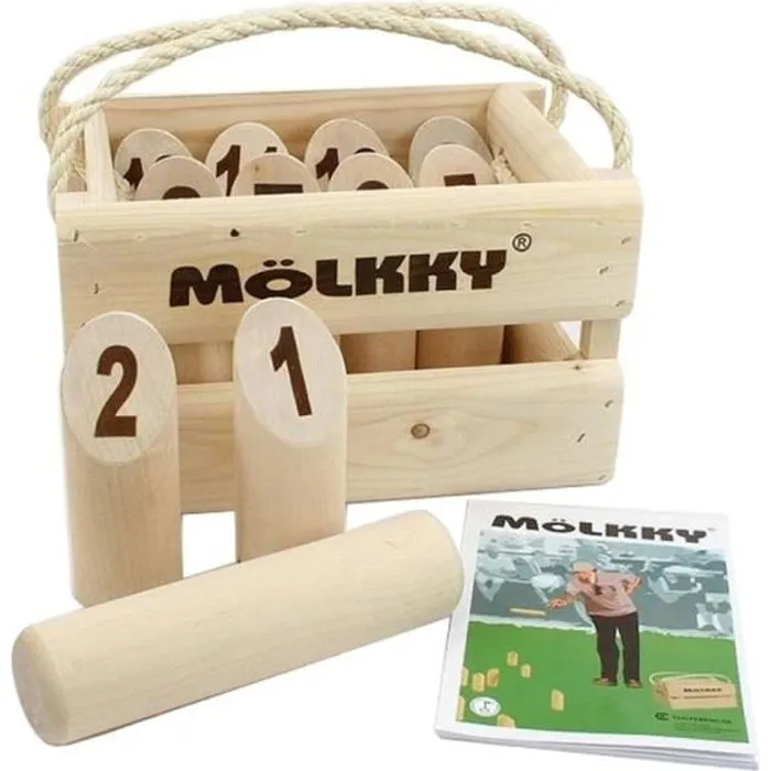 Jeu de quilles Mölkky - TACTIC - Version Luxe - Bois massif - Mixte - A partir de 7 ans-0