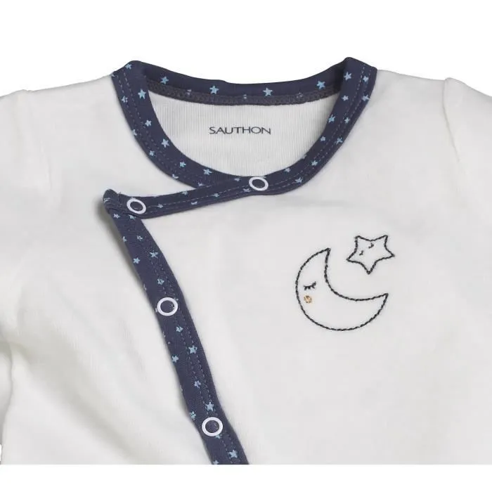Pyjama bébé à manches longues en velours-1