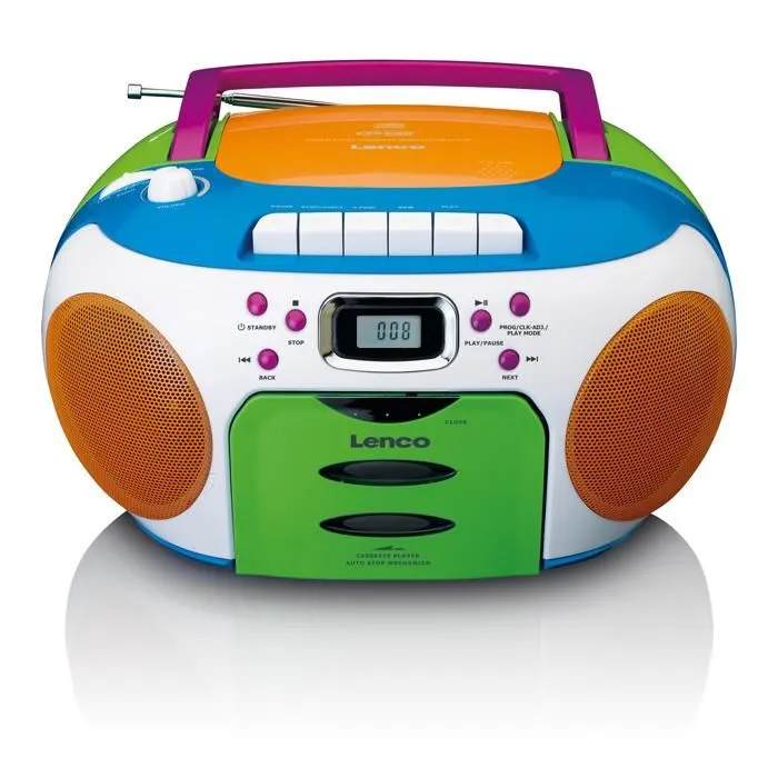 Radio lecteur CD avec cassette - Lenco - SCD-971 - Multi Couleur - Pour enfants - 3 ans et plus-1