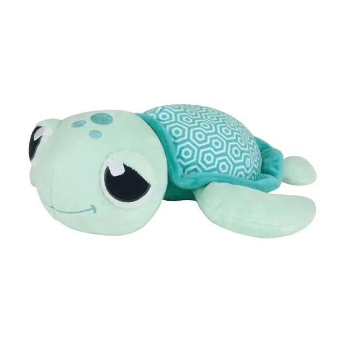 Ma Petite Carapace Peluche Tortue Lumineuse Naturelle +/- 25 cm - JEMINI - Chargeable à la lumière, fonctionne sans pile.-0