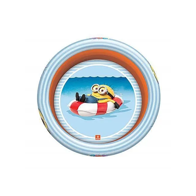 Piscine gonflable Les Minions 3 boudins 1 m de diamètre - Bleu - Enfant - Mixte-2