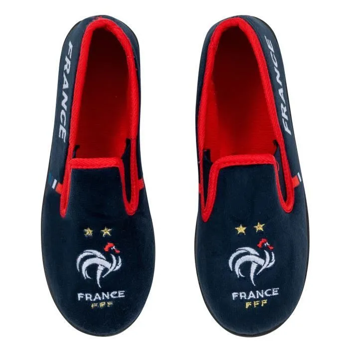 Chaussons - Equipe de France de Football - FFF - Enfant - Bleu - Textile-0